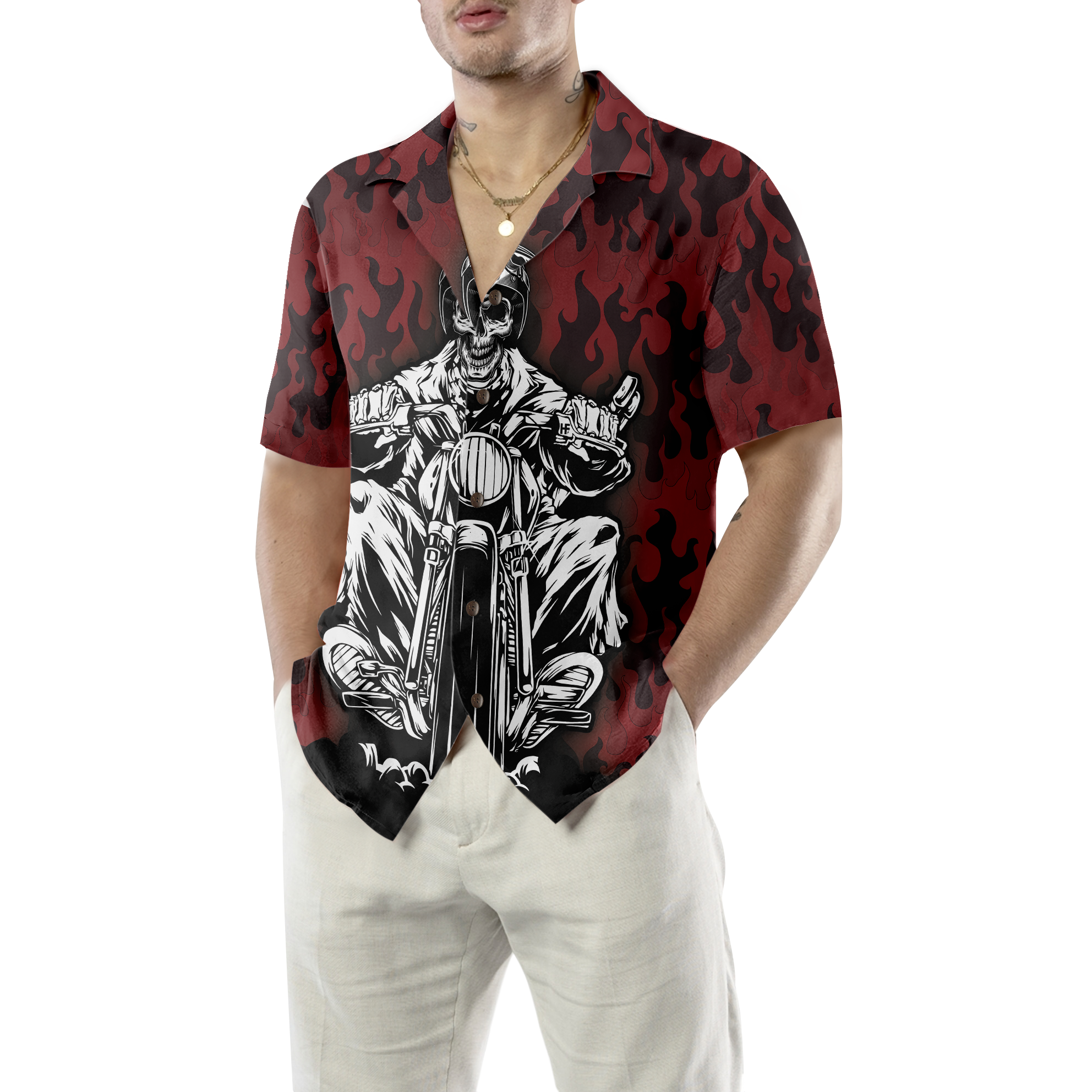 Don't Touch My Motorbike Hawaiian Shirt - Hyperfavor