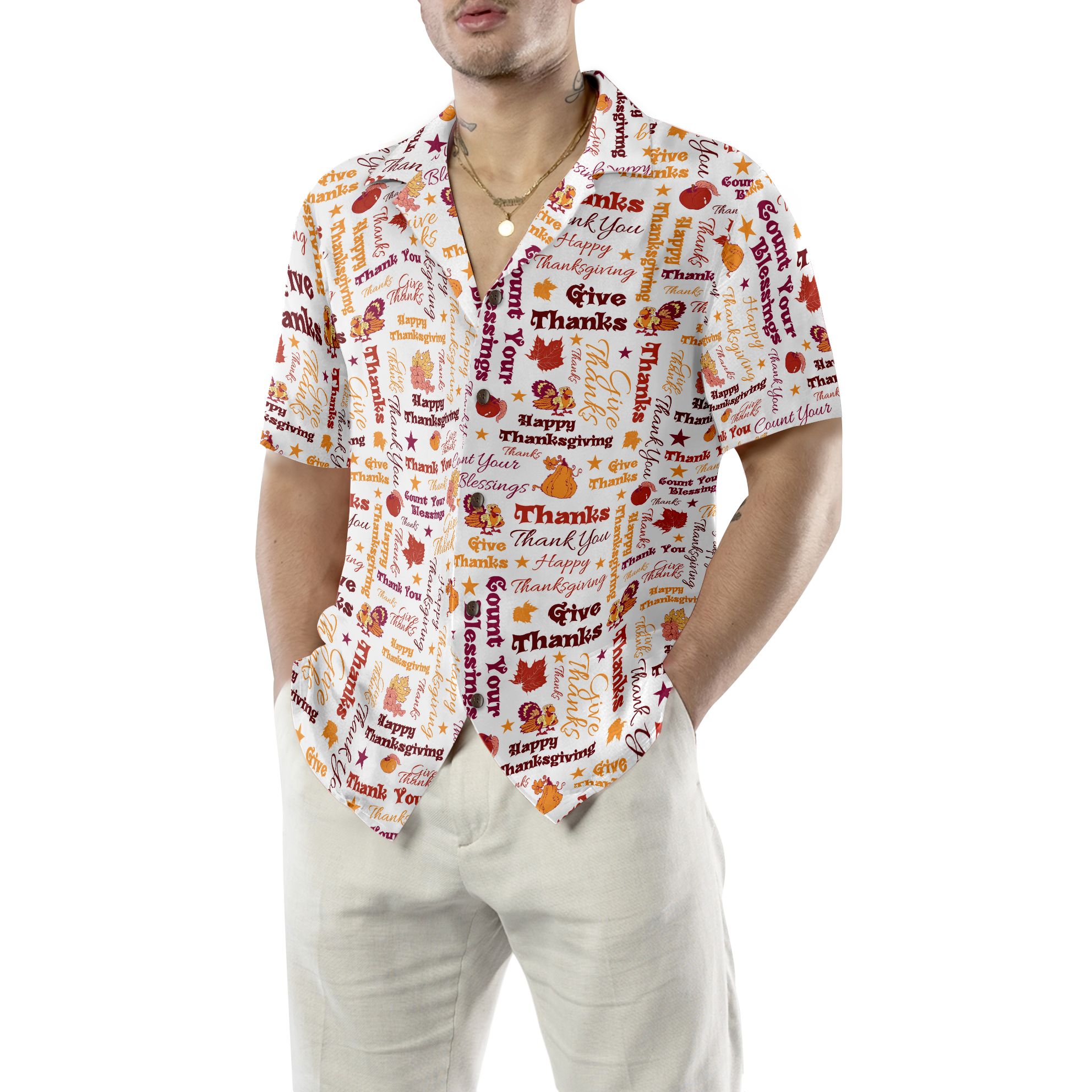 Give Thanks For Thanksgiving Day Hawaiian shirt - Hyperfavor