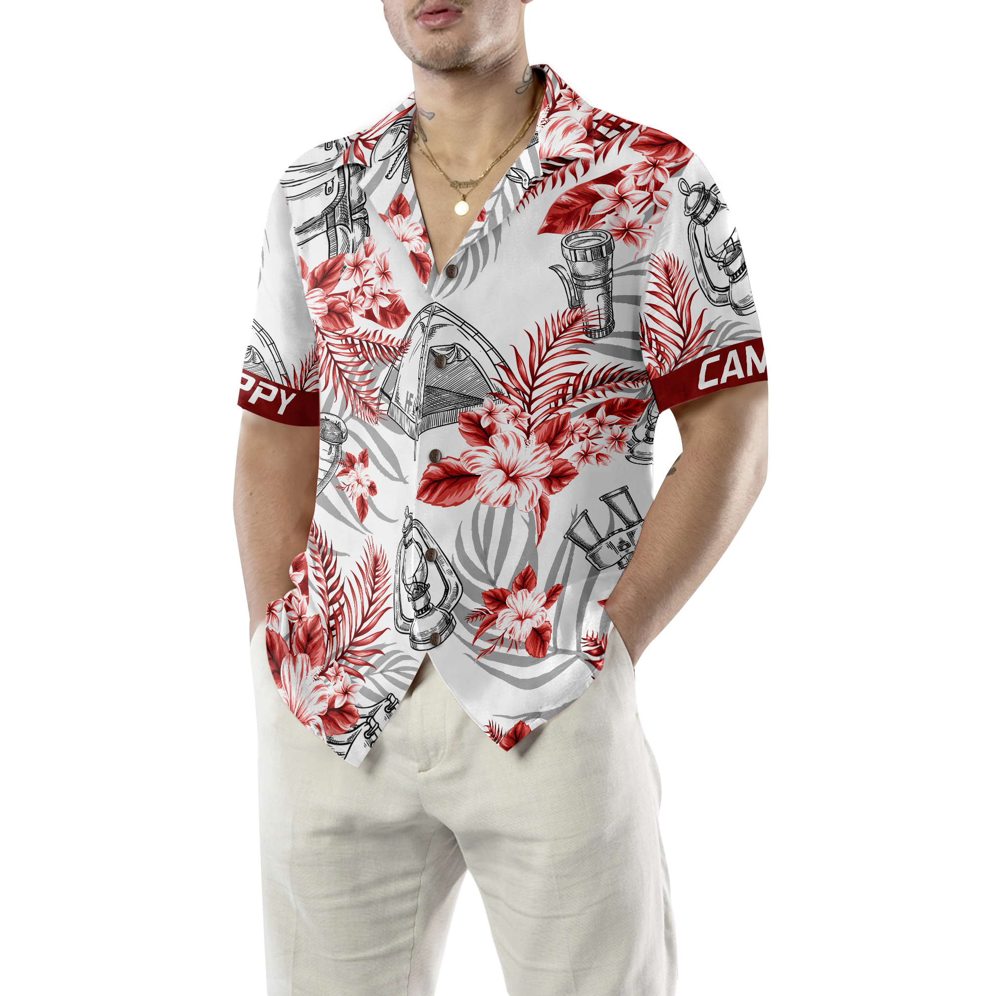 Happy Camper Hawaiian Shirt - Hyperfavor