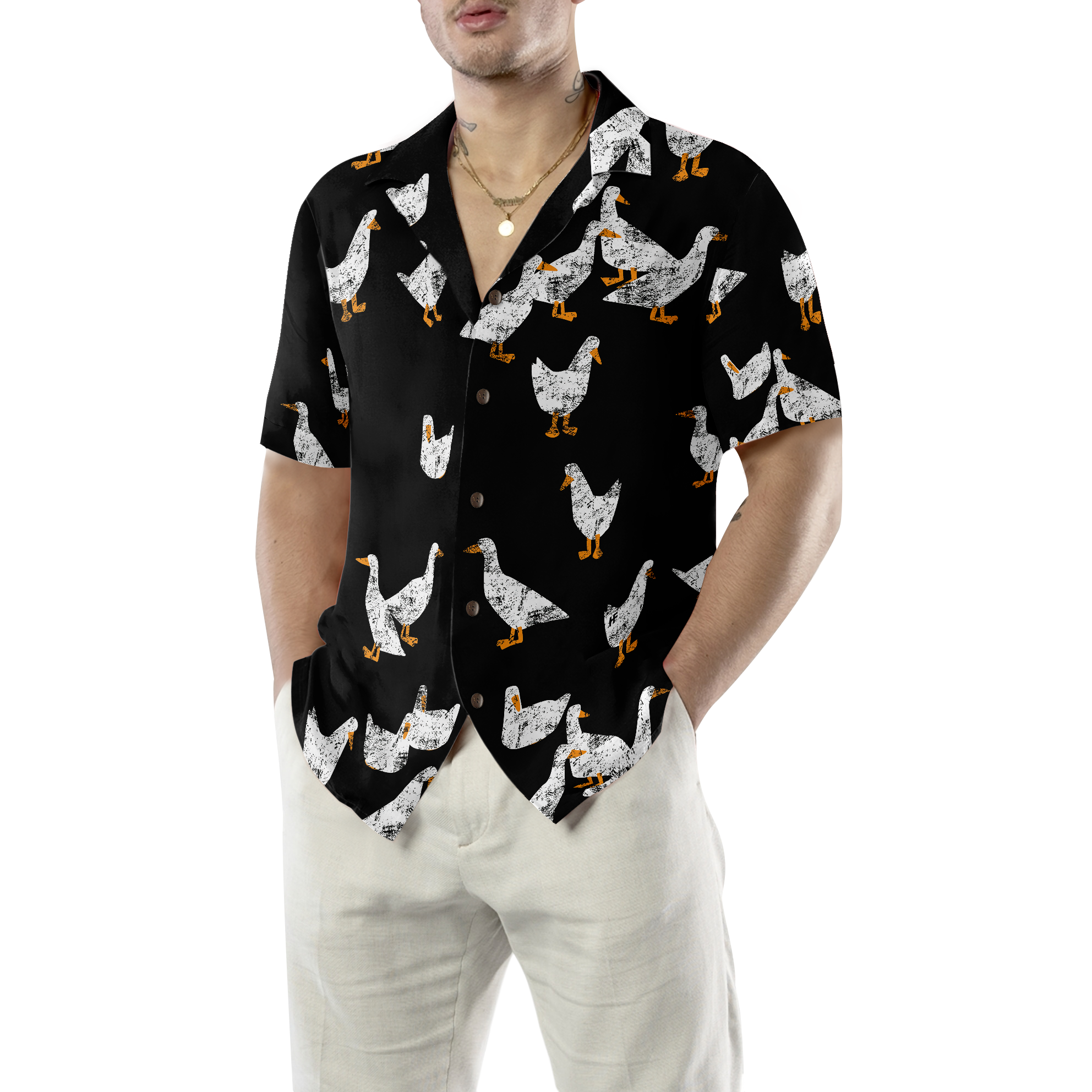 The Walking Ducks Hawaiian Shirt - Hyperfavor