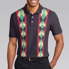 Splits Happen Bowling Polo Shirt, Plaid Pattern Polo Bowling Style Shirt For Male Bowlers, Simple Shirt Design - Hyperfavor