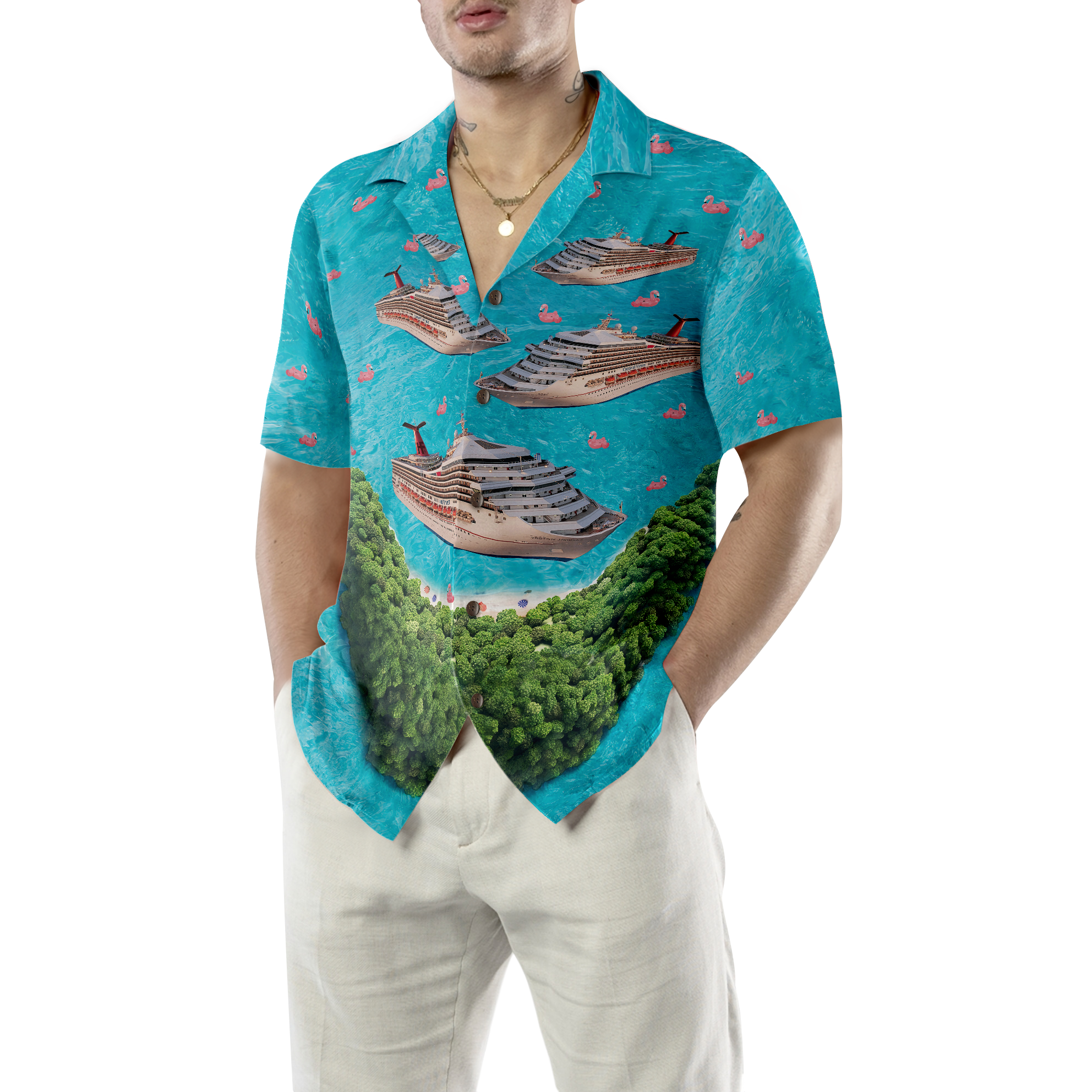 Big Cruise Ship Hawaiian Shirt - Hyperfavor