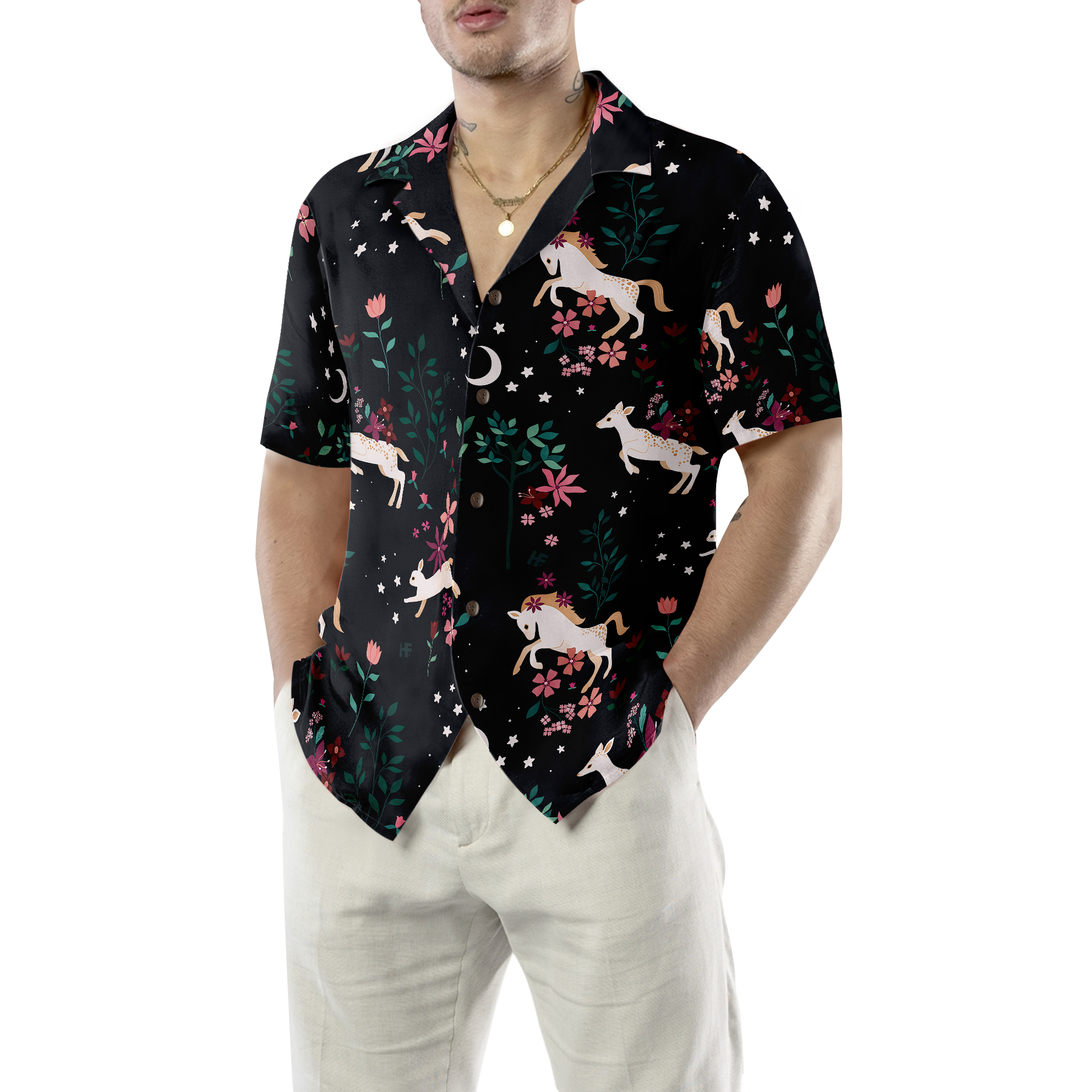 Unicorn Forest Of The Magic Hawaiian Shirt - Hyperfavor