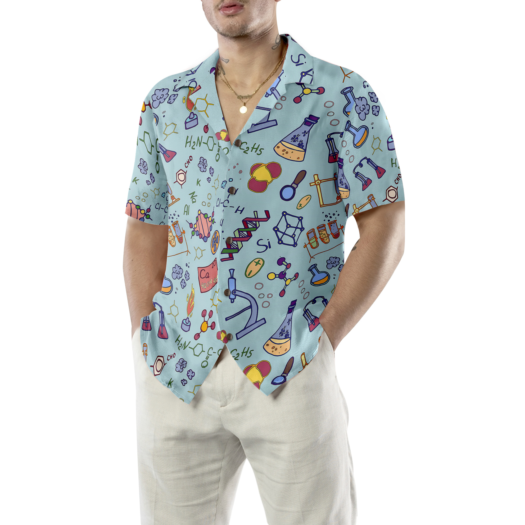 Chemistry Teacher Pattern Hawaiian Shirt - Hyperfavor