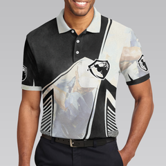 Golf Saved Me Golfing Polo Shirt, Black And White Polo Shirt, Best Golf Shirt For Men - Hyperfavor