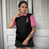I Am A Breast Cancer Fighter Pink Flowers Awareness Ribbon Women Polo Shirt, Breast Cancer Awareness Polo Shirt For Ladies - Hyperfavor