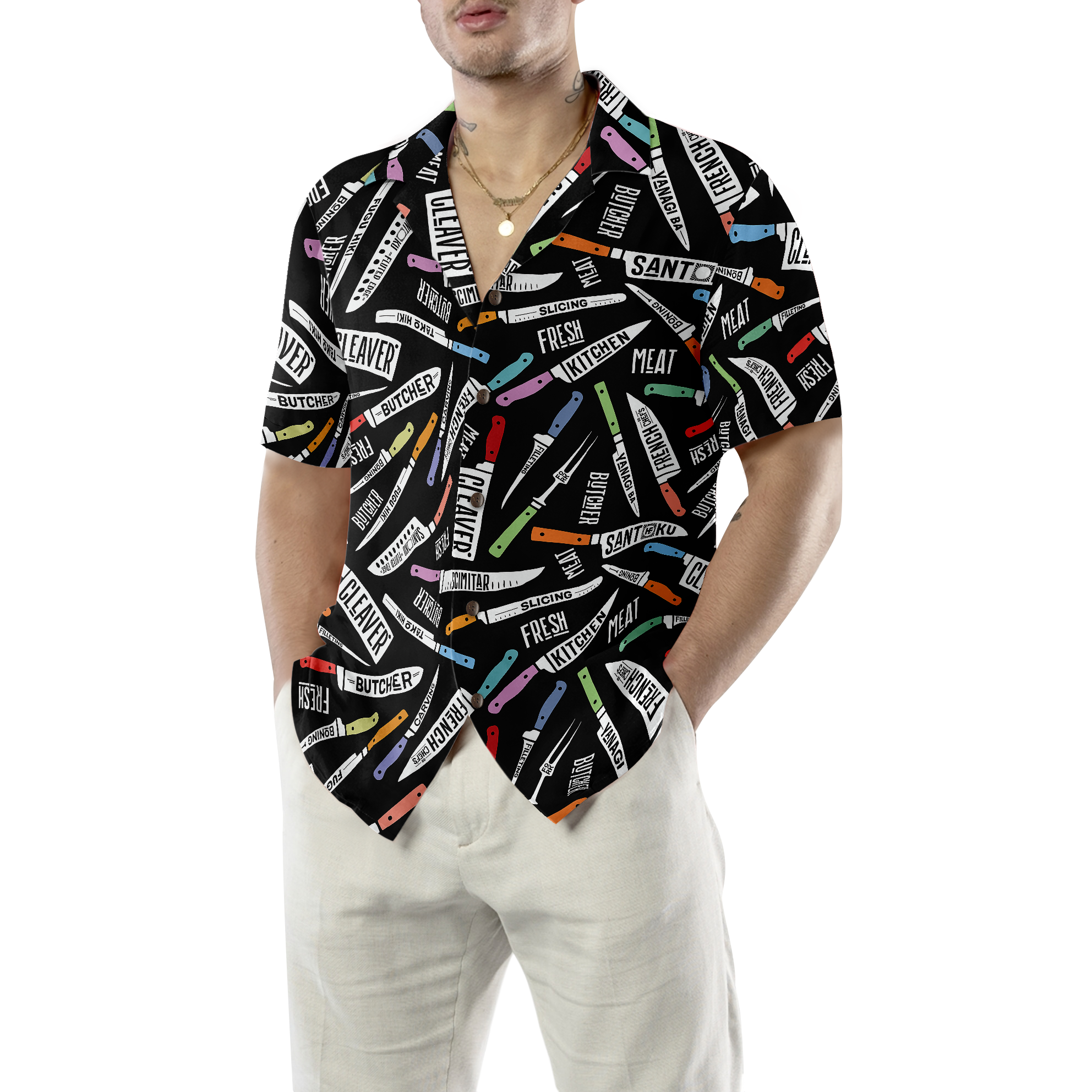 Meat & Fish Cutting Knives Chef Hawaiian Shirt - Hyperfavor