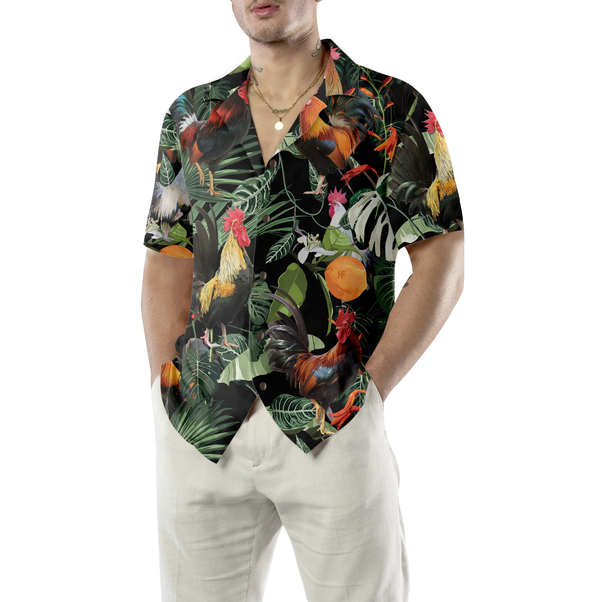 Happy Rooster Hawaiian Shirt - Hyperfavor