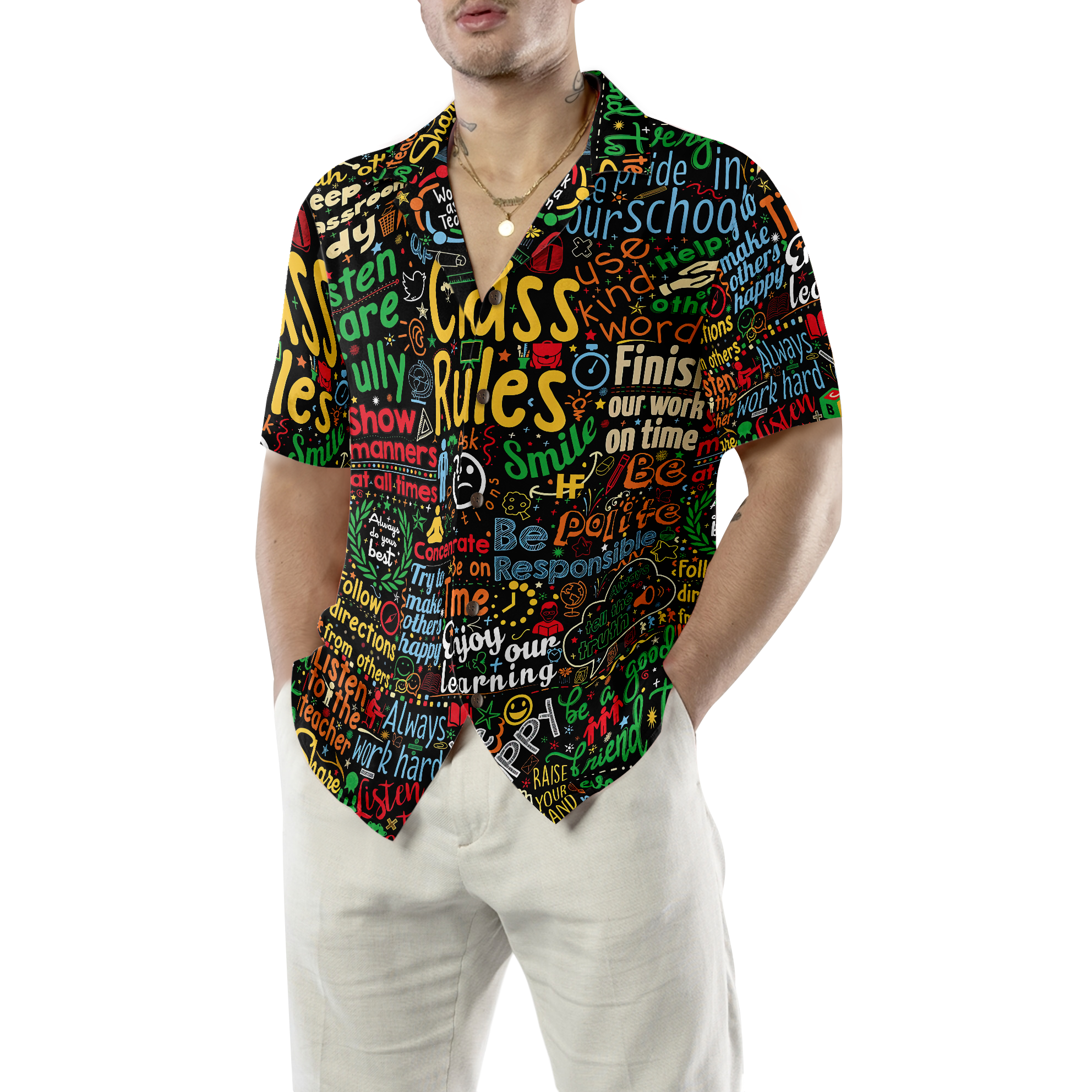 Class Rules Teacher Hawaiian Shirt, Teacher Shirt for Men And Women, Best Gift For Teachers - Hyperfavor