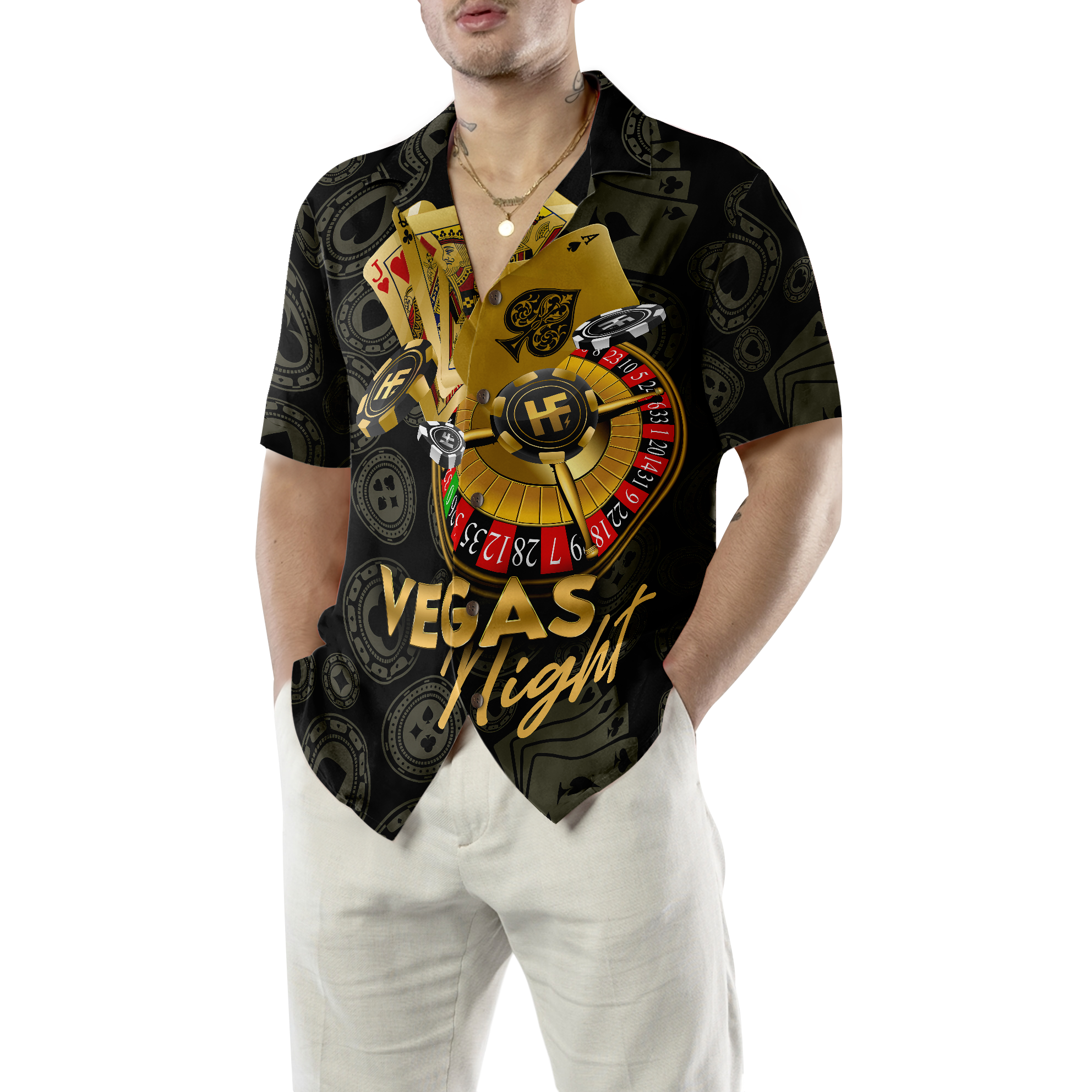 Vegas Night in Casino Hawaiian Shirt - Hyperfavor