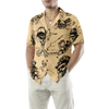 Skull On Retro Mechanism Background Hawaiian Shirt - Hyperfavor