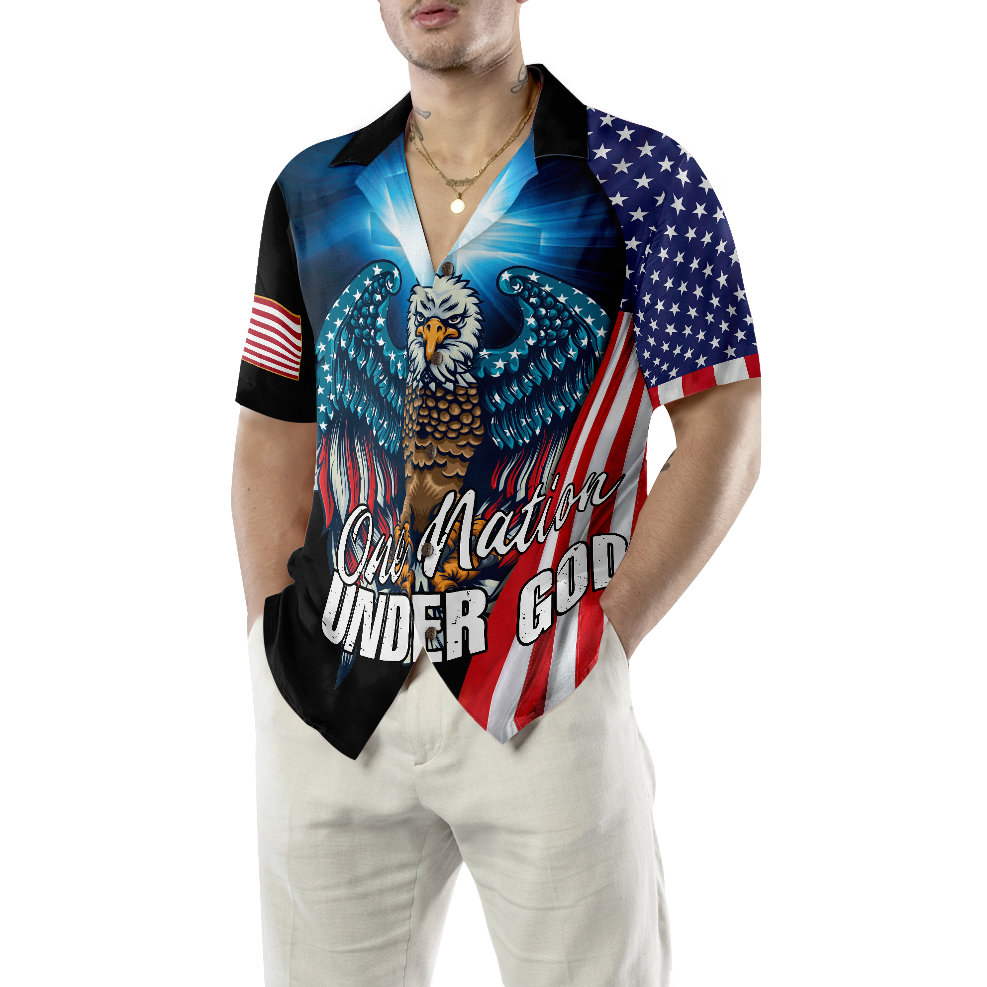 One Nation Under God Hawaiian Shirt - Hyperfavor