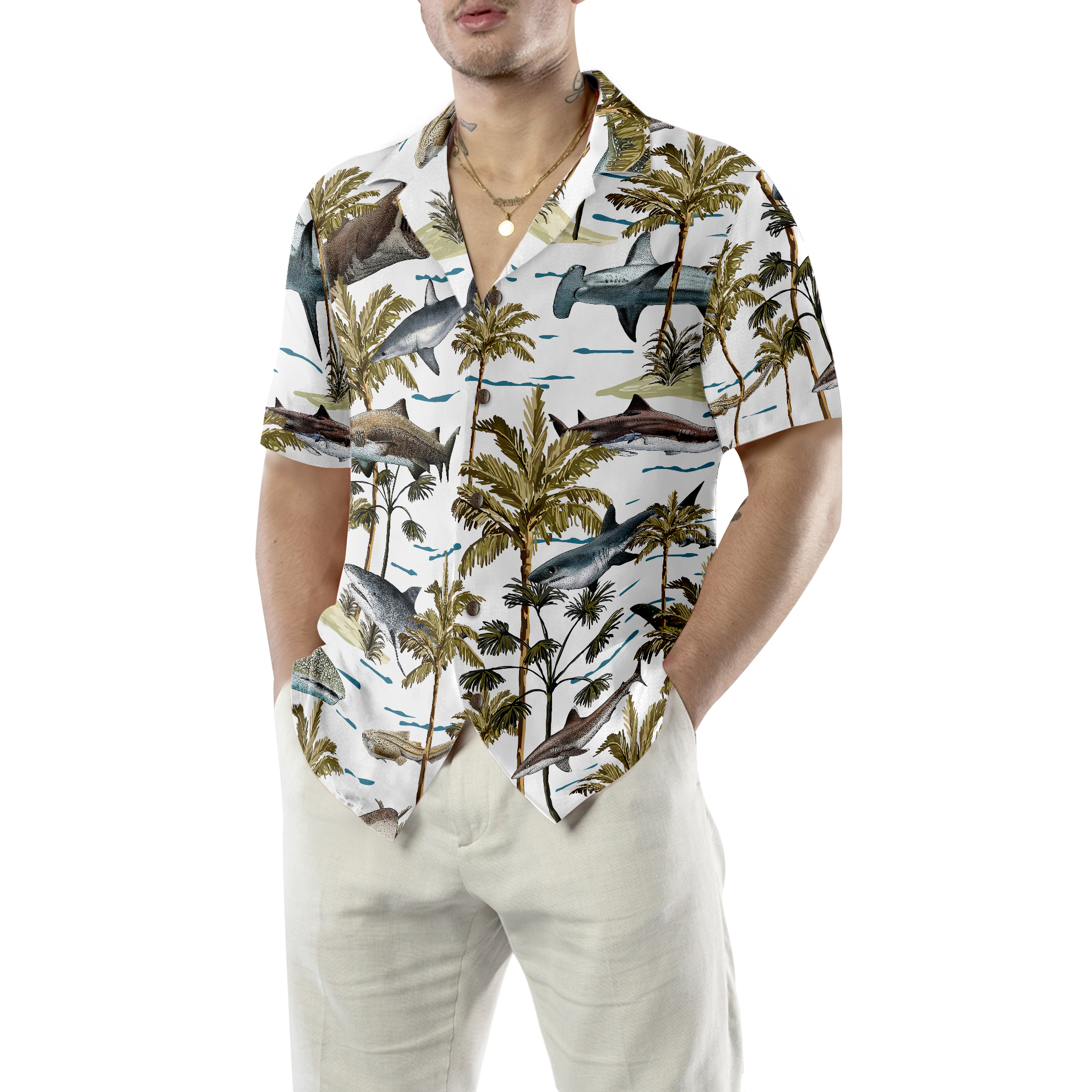 Shark Collection Hawaiian Shirt - Hyperfavor