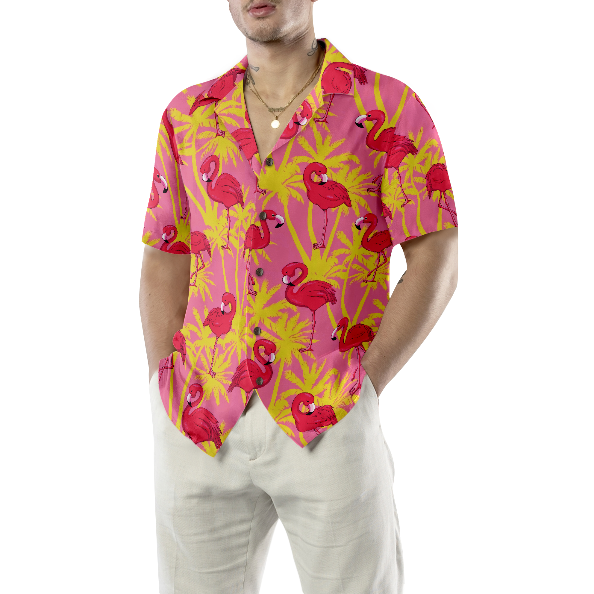 Flamingo 02 Hawaiian Shirt - Hyperfavor