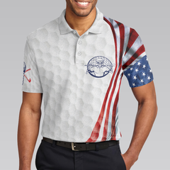 The Day I Stop Golfing Polo Shirt, Golf Pattern Skeleton Golfer American Flag Polo Shirt, Best Golf Shirt For Men - Hyperfavor