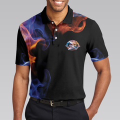 There Is No Crying In Bowling Just Lots Of Swearing Bowling Polo Shirt, Cool Flame Pattern Bowling Shirt Design - Hyperfavor