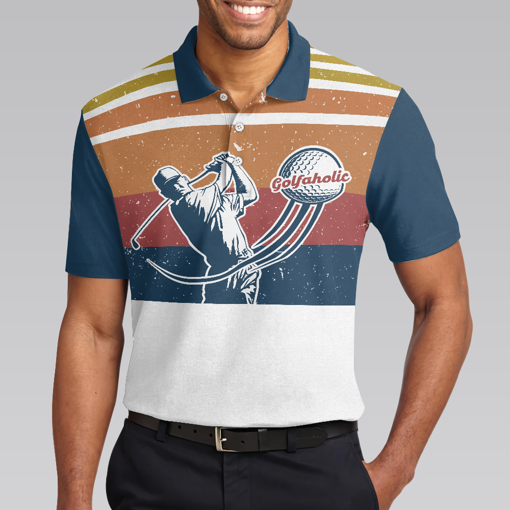 Never Underestimate An Old Man With A Golf Club Polo Shirt, Vintage Golfing Polo Shirt, Golf Shirt With Sayings - Hyperfavor