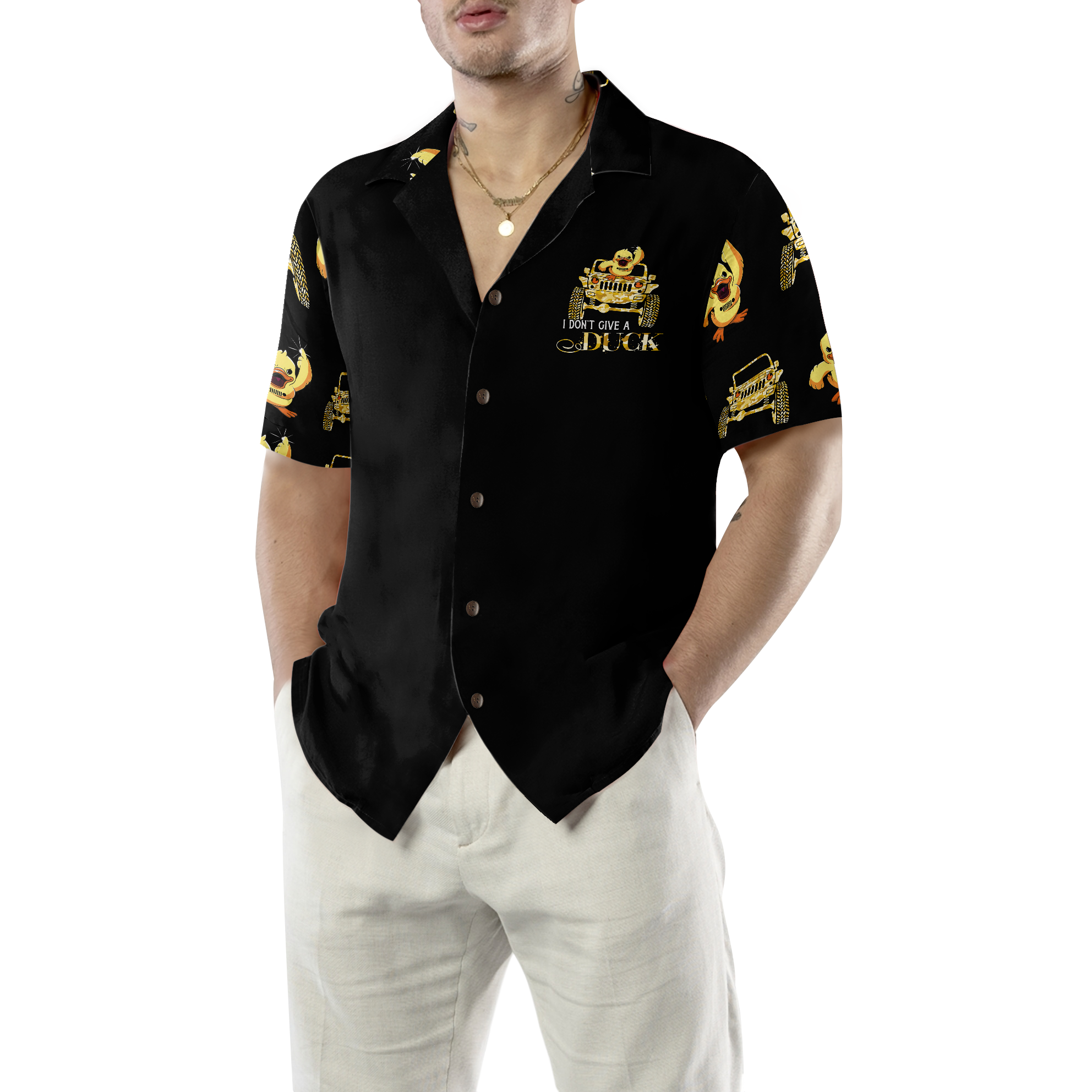 I Don't Give A Duck Shirt For Men Hawaiian Shirt - Hyperfavor