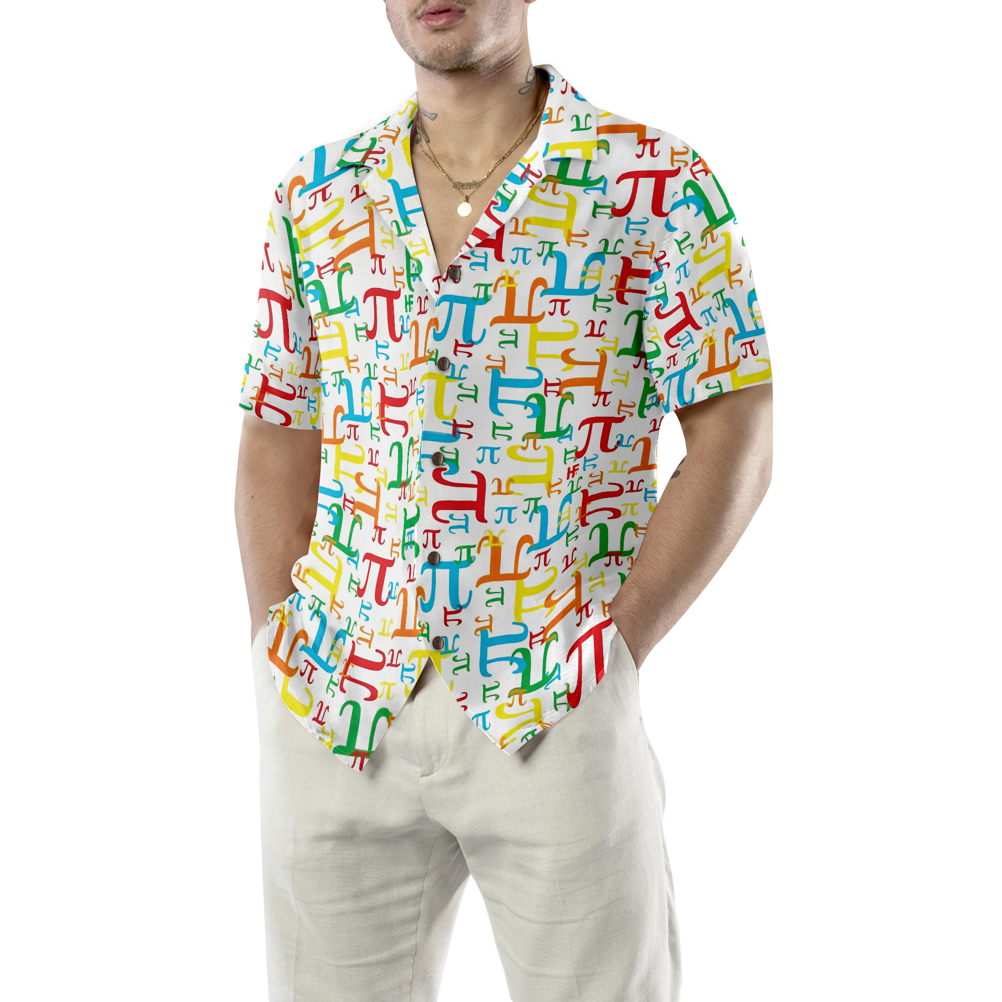 Pieces Of Pi Math Teacher Shirt For Men V1 Hawaiian Shirt - Hyperfavor