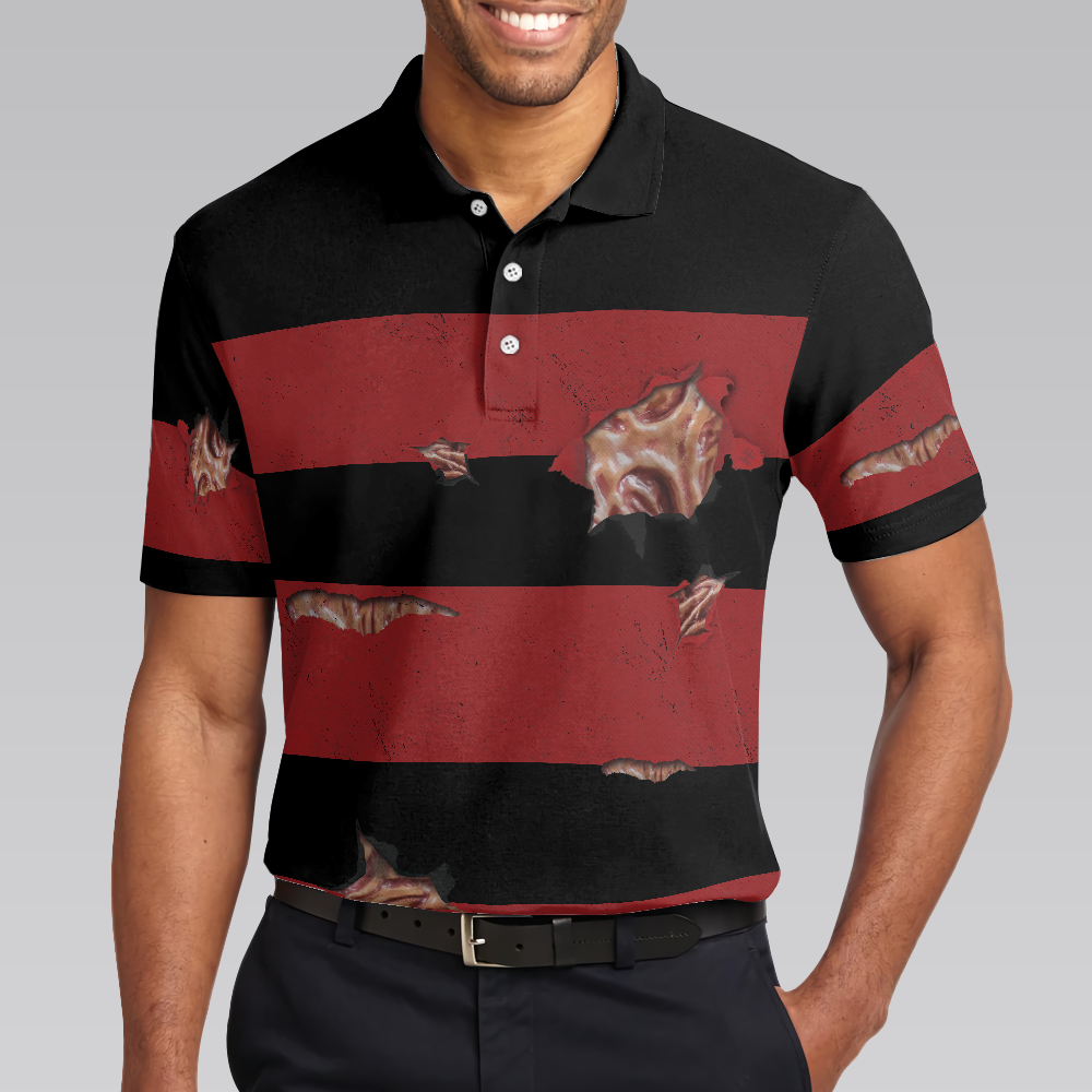 The Nightmare Is Coming To Town Halloween Polo Shirt, Scary Halloween Shirt For Men - Hyperfavor