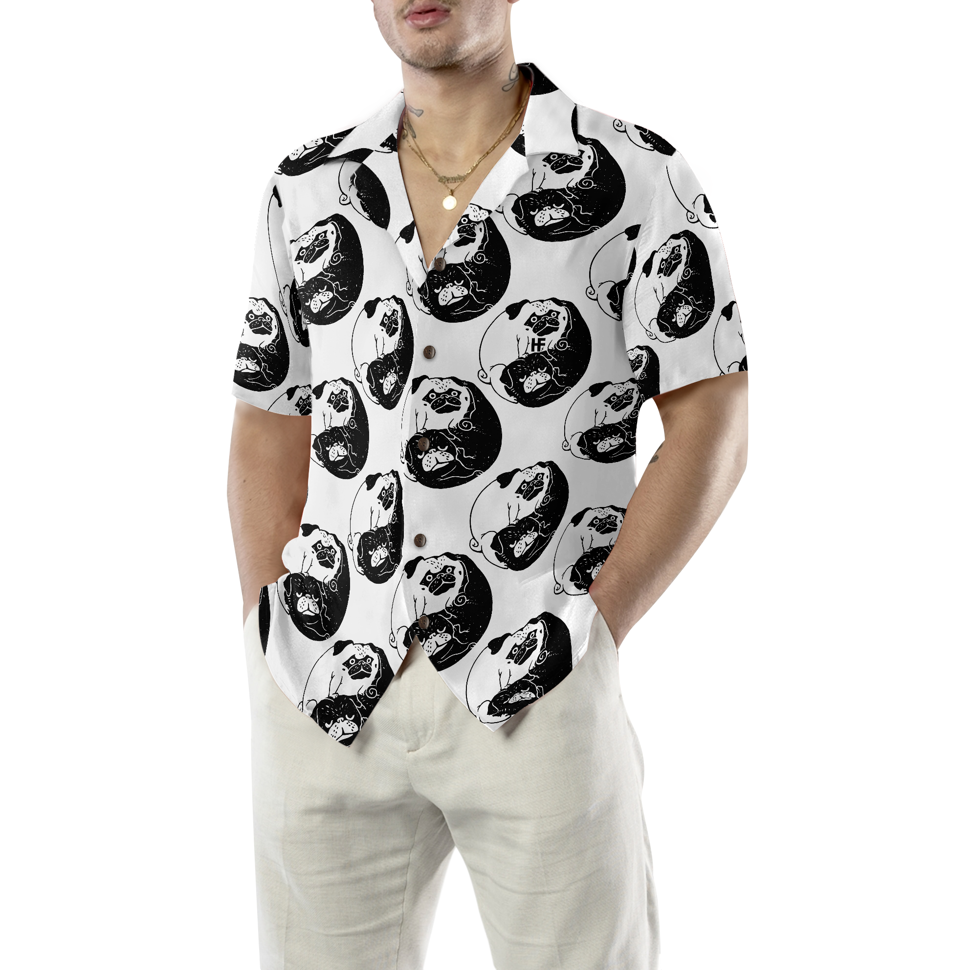 The Tao Of Pugs Shirt For Men Hawaiian Shirt - Hyperfavor