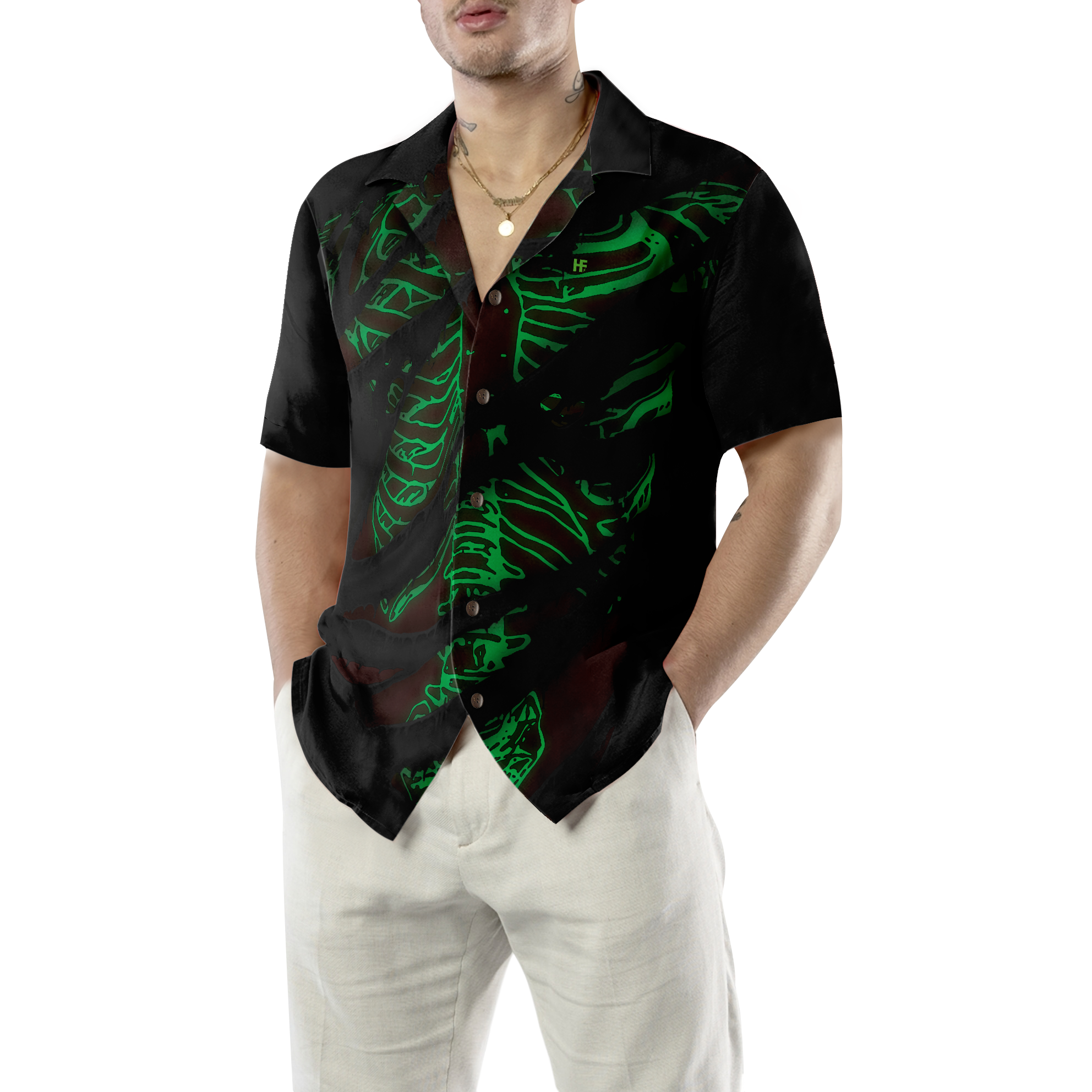 Horror Skeleton Halloween Hawaiian Shirt - Hyperfavor