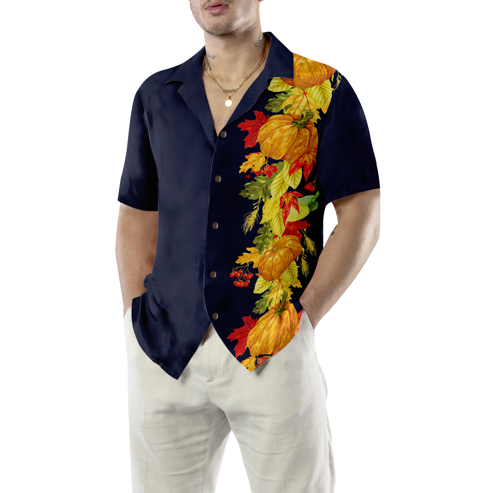 Thanksgiving Harvest Season Elements Hawaiian shirt - Hyperfavor