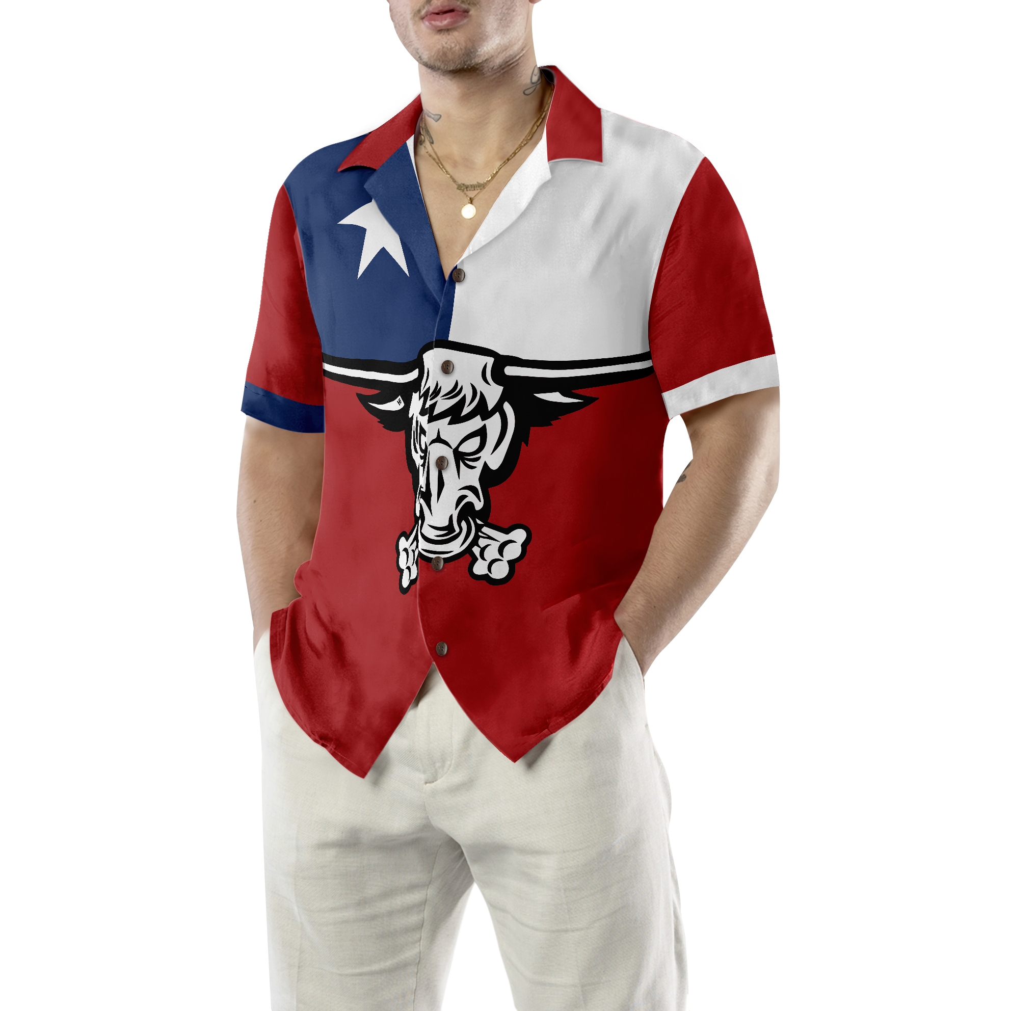 Texas Longhorns Hawaiian Shirt, The Lone Star State Of Texas Flag Shirt, Texas Home Shirt For Men - Hyperfavor