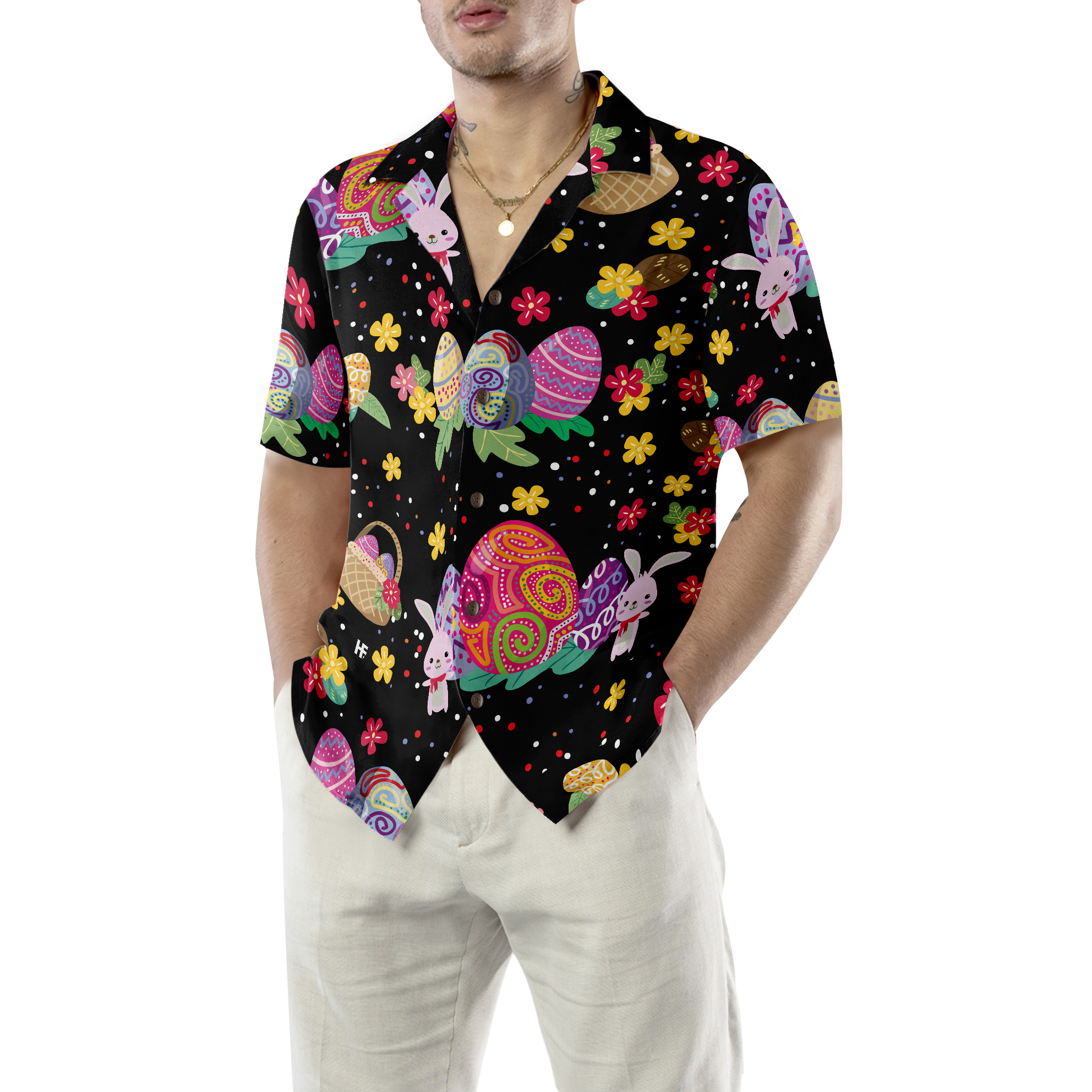 Flower Bunny Easter Hawaiian Shirt - Hyperfavor