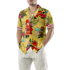 Graphic Proud Firefighter Hawaiian Shirt, Cream Tropical Floral Firefighter Shirt For Men - Hyperfavor