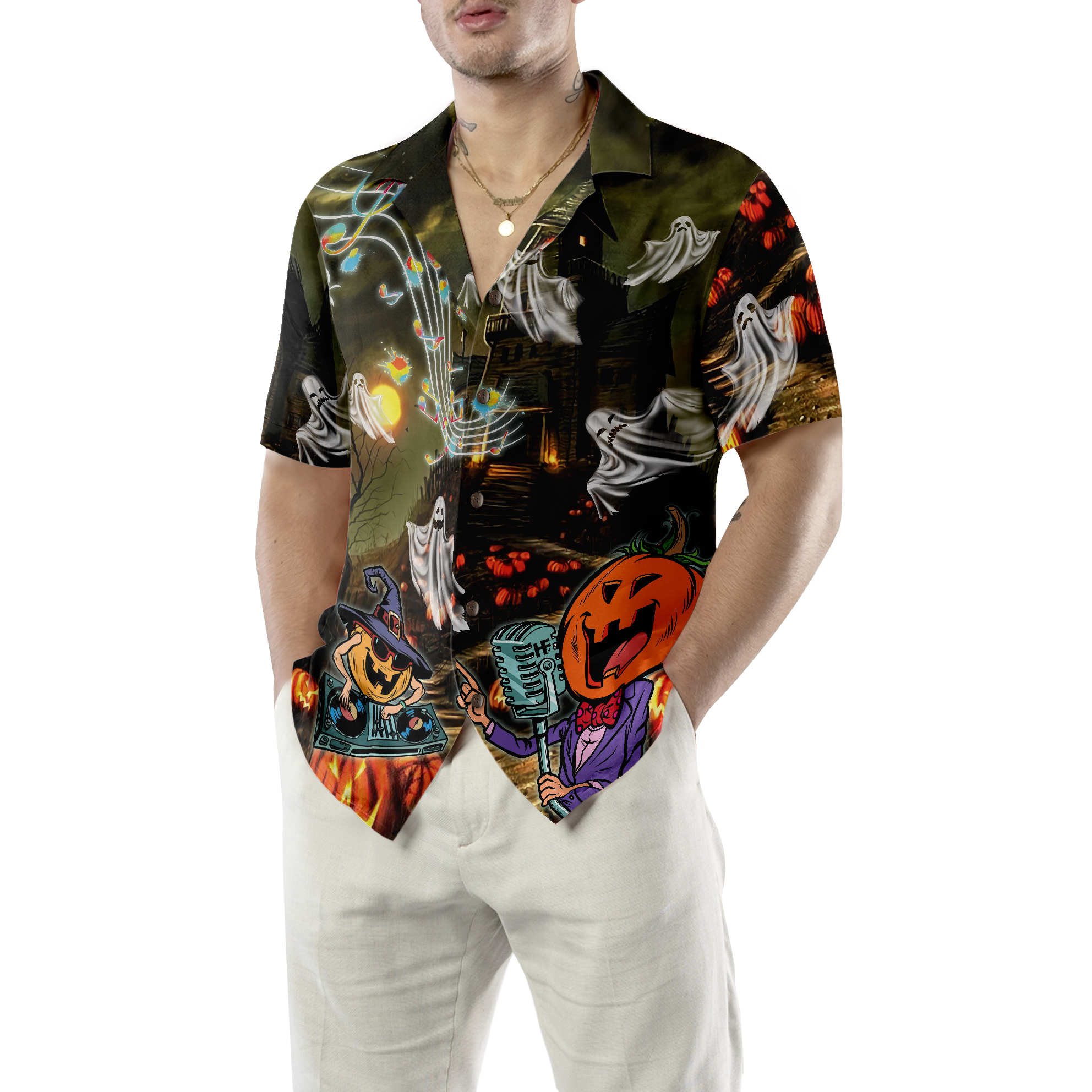 Music Night Halloween Hawaiian Shirt, Halloween Shirt For Men And Women - Hyperfavor