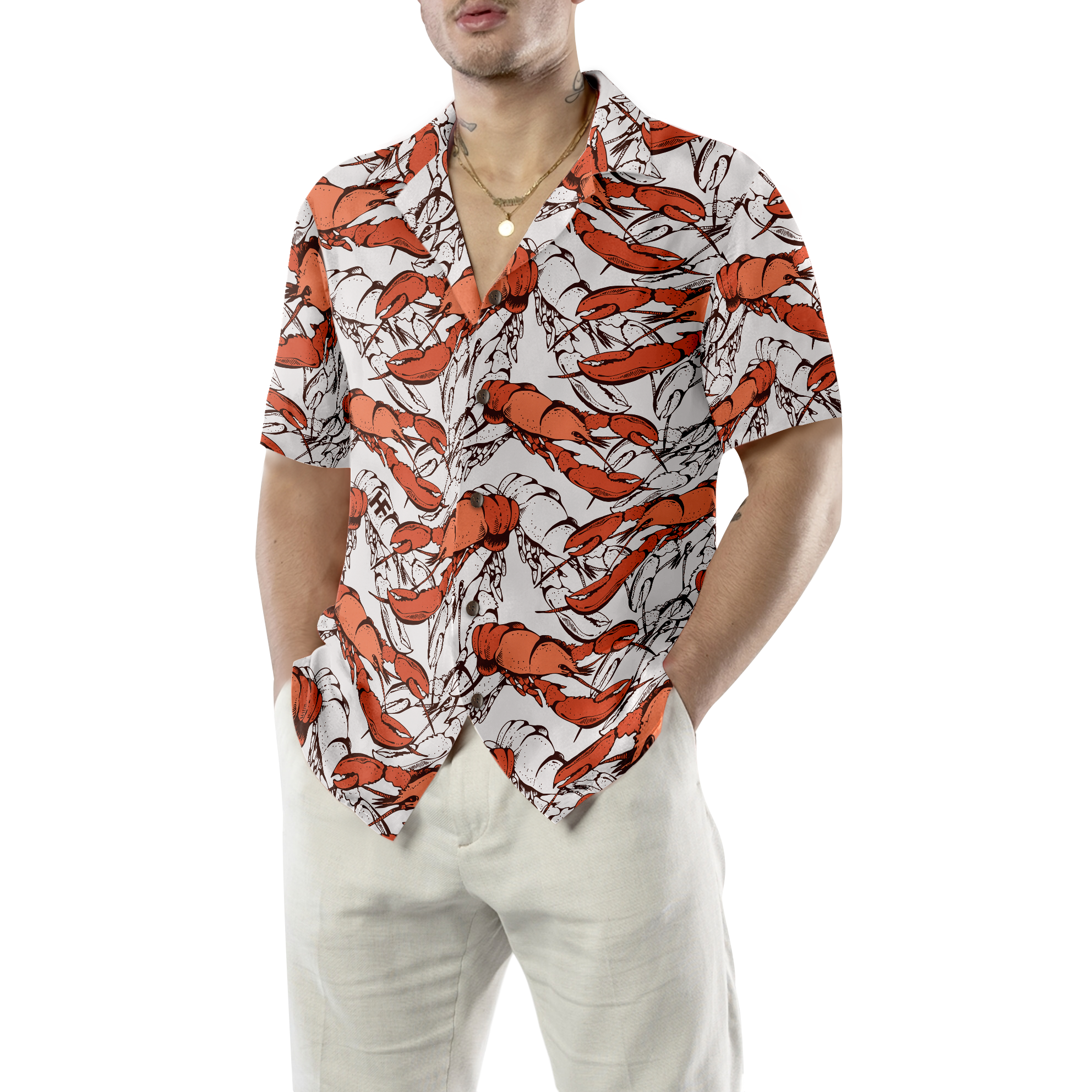 Boiled Red Lobster Seafood Hawaiian Shirt - Hyperfavor