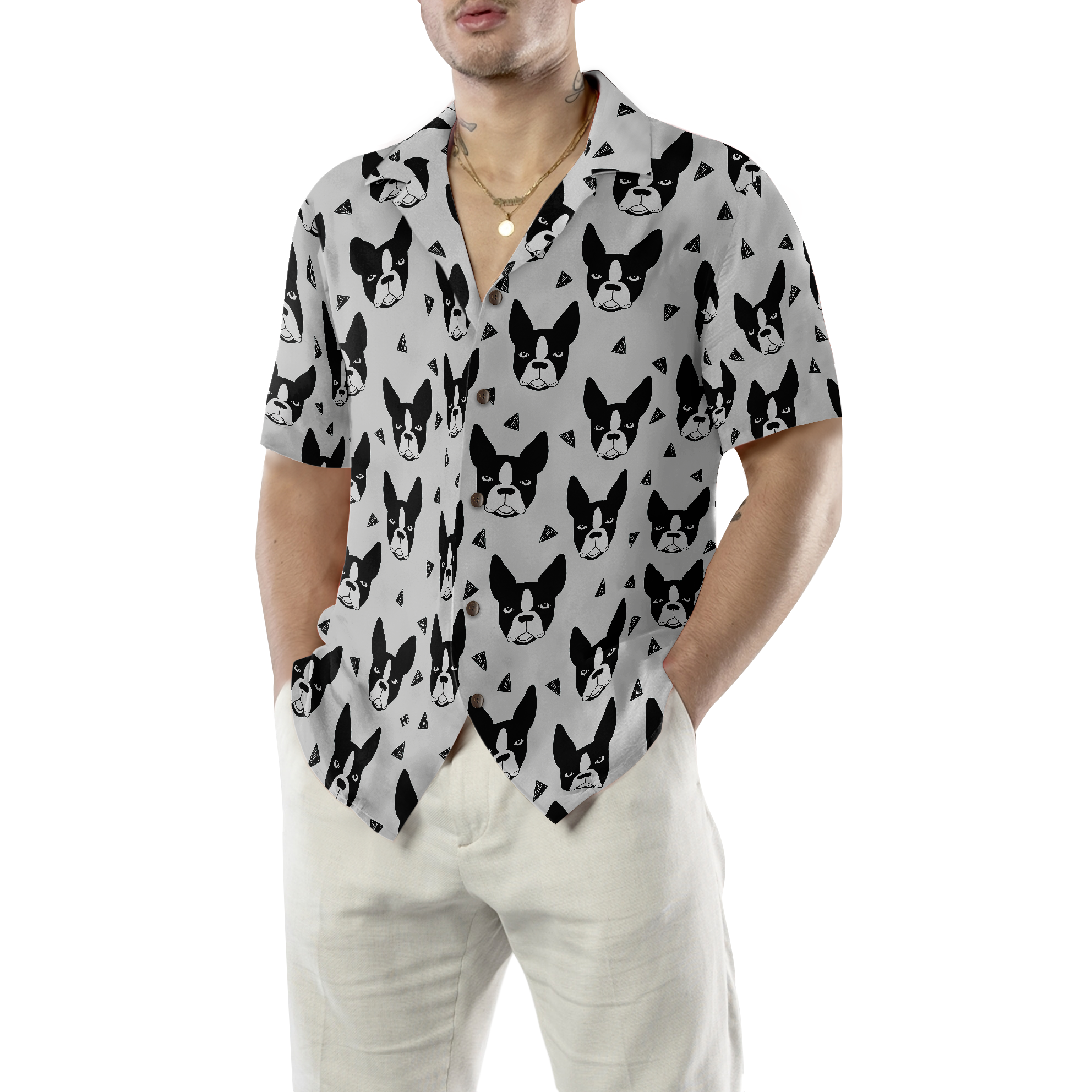 The Grey Bulldog Kingdom Hawaiian Shirt - Hyperfavor