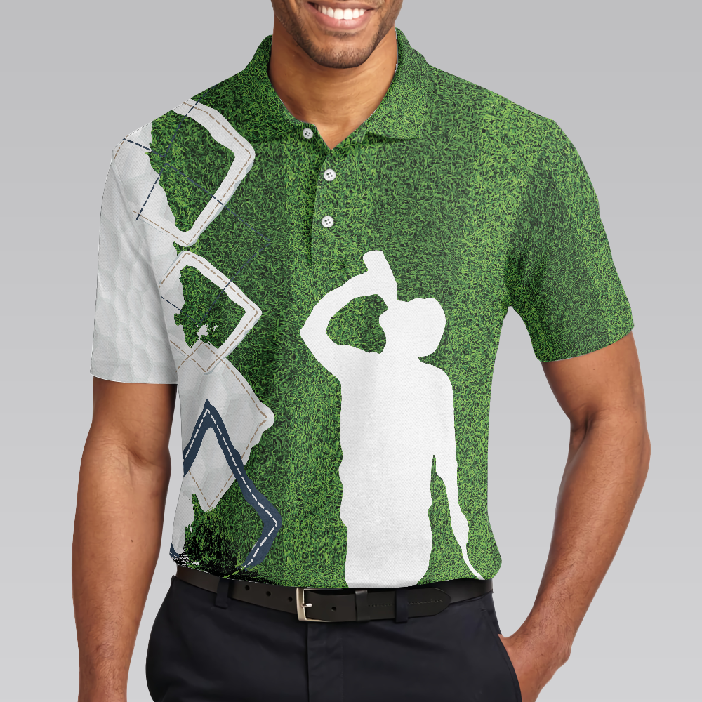 I Got A Cold Beer On Every Hole In One Golf Polo Shirt, Green Argyle Golf Shirt For Men, Best Drinking Golf Shirt - Hyperfavor