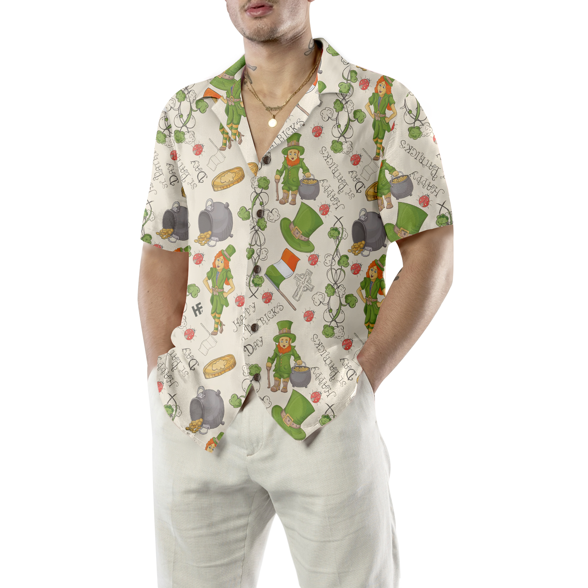 Happy Saint Patrick's Day Ireland Proud Pattern 3 Hawaiian Shirt - Hyperfavor