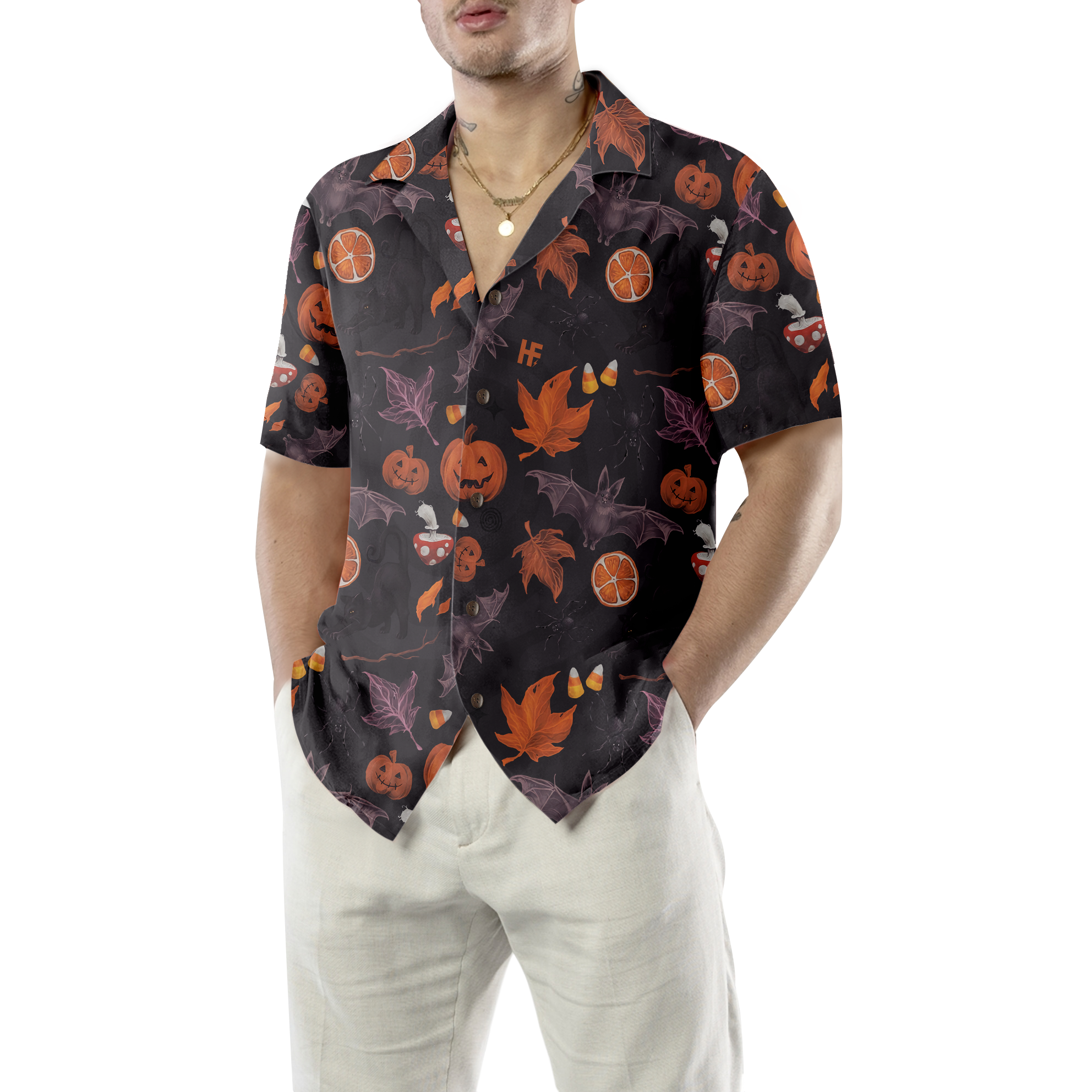 Halloween Spooky Art Hawaiian Shirt - Hyperfavor